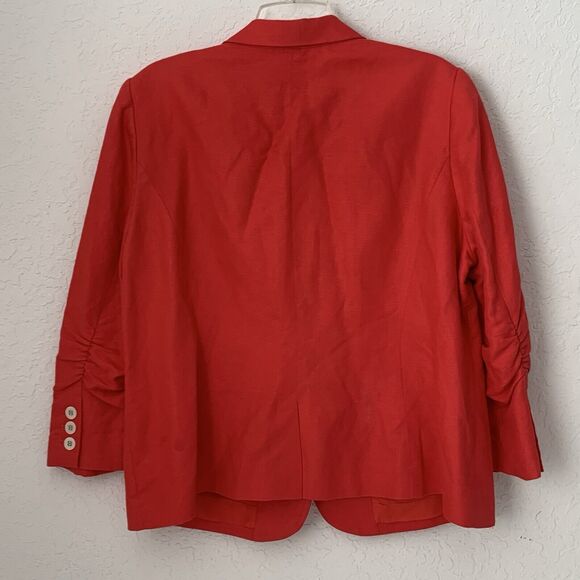 The Limited Blazer Jacket Women XXL Linen Bright Colorful Regency Career Twee - Picture 2 of 13